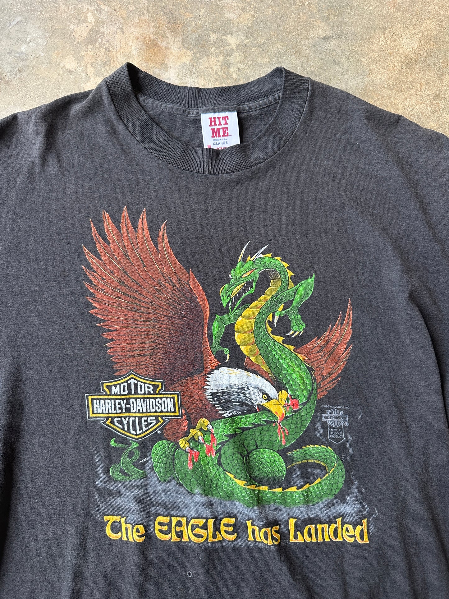 1986 harley davison dragon eagle tshirt (XL)