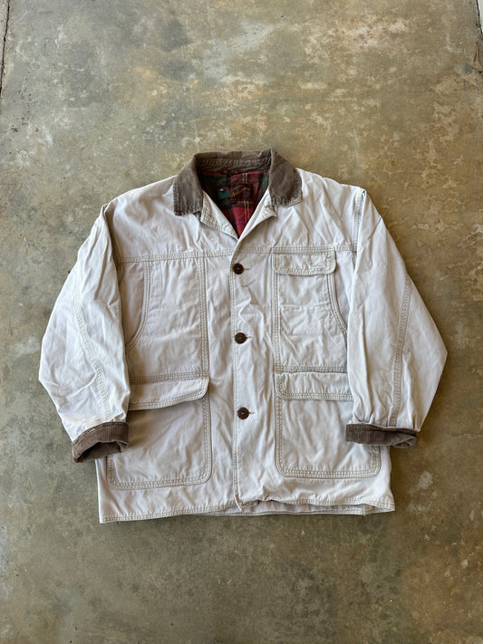 Vintage plaid liner field jacket (L)